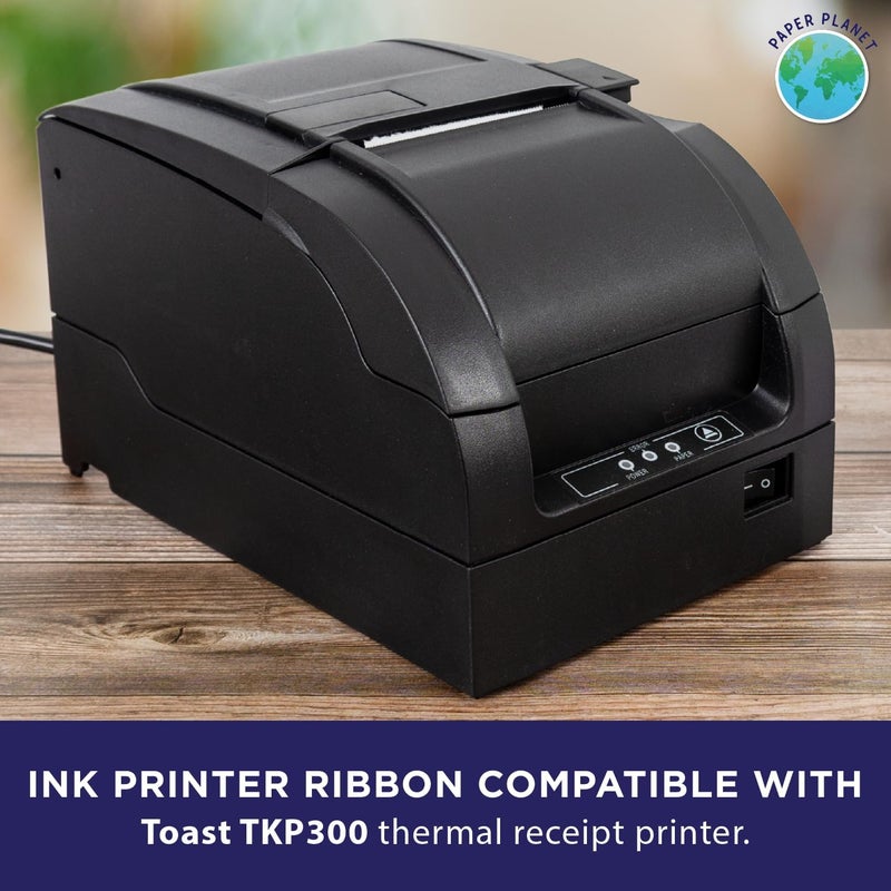 PaperPlanet Red and Black Ink Printer Ribbons for Toast Kitchen Printer by Paper Planet | 12 Ribbons | TKP300 SNBC BTP-M300 - Image 3